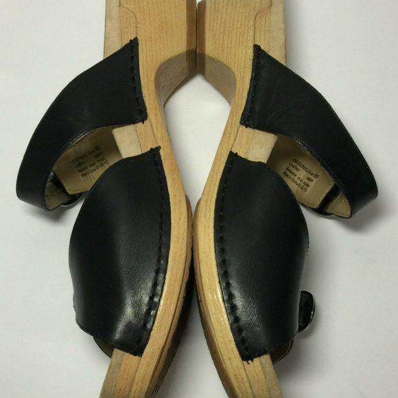 Dansko Sophie Black Leather Slide Slip On Sandal Adjustable Buckle 40 / 9.5-10 - Picture 7 of 8